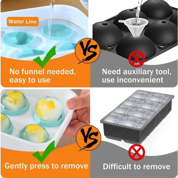 Large Ice Cube Tray set of 2 - Picture 3 of 8